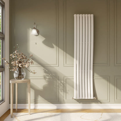 [BHEBW95] Balterley Embrace Wave Vertical Single Panel Radiator, 1785mm x 413mm - Gloss White - Lifestyle 1