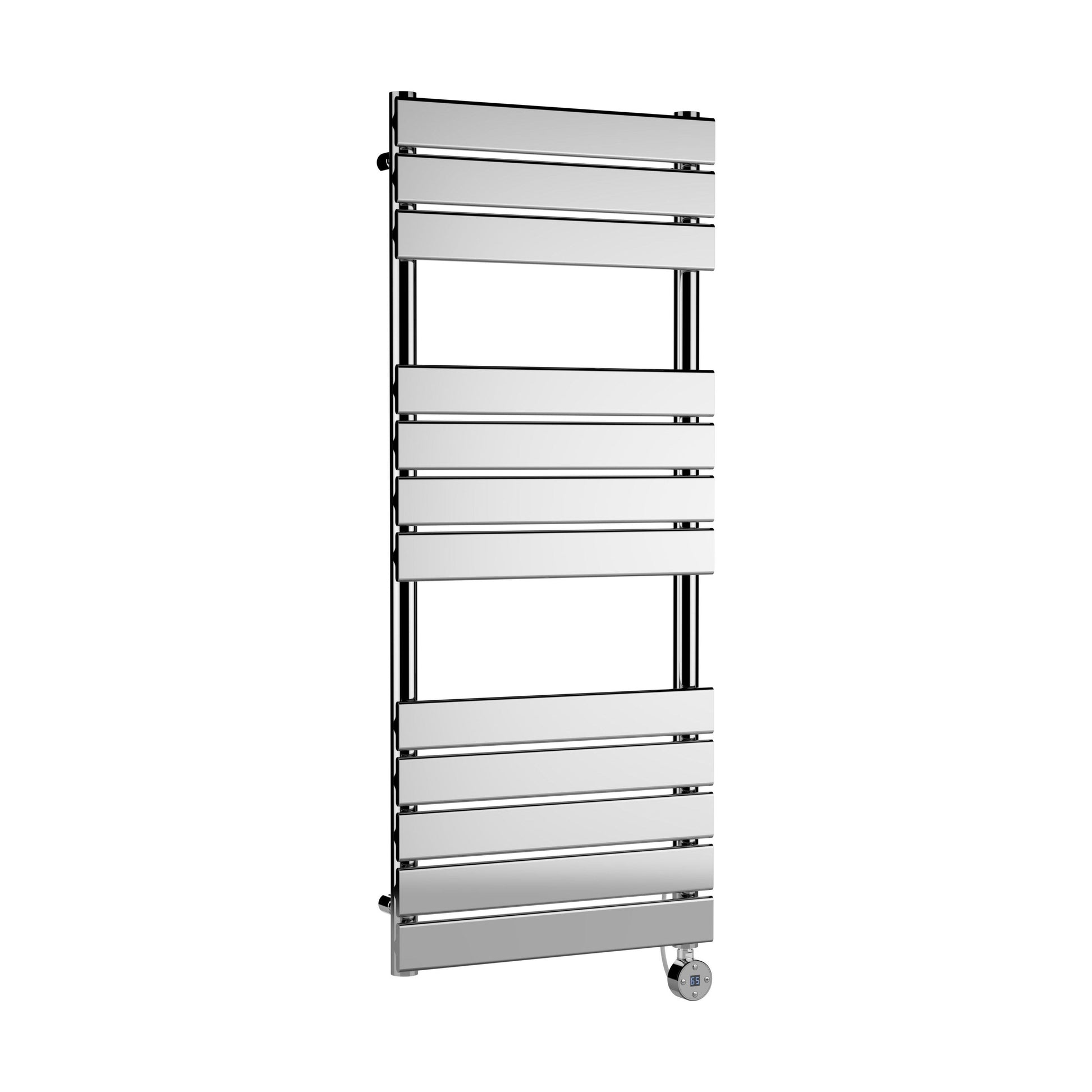 [BHEF359] Electric Square Flat Heated Towel Rail with 12 Bars, 1213 x 500, Anthracite - Cutout