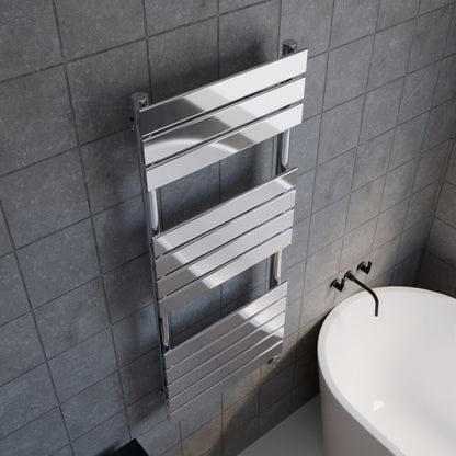 [BHEF359] Electric Square Flat Heated Towel Rail with 12 Bars, 1213 x 500, Anthracite - Lifestyle 2