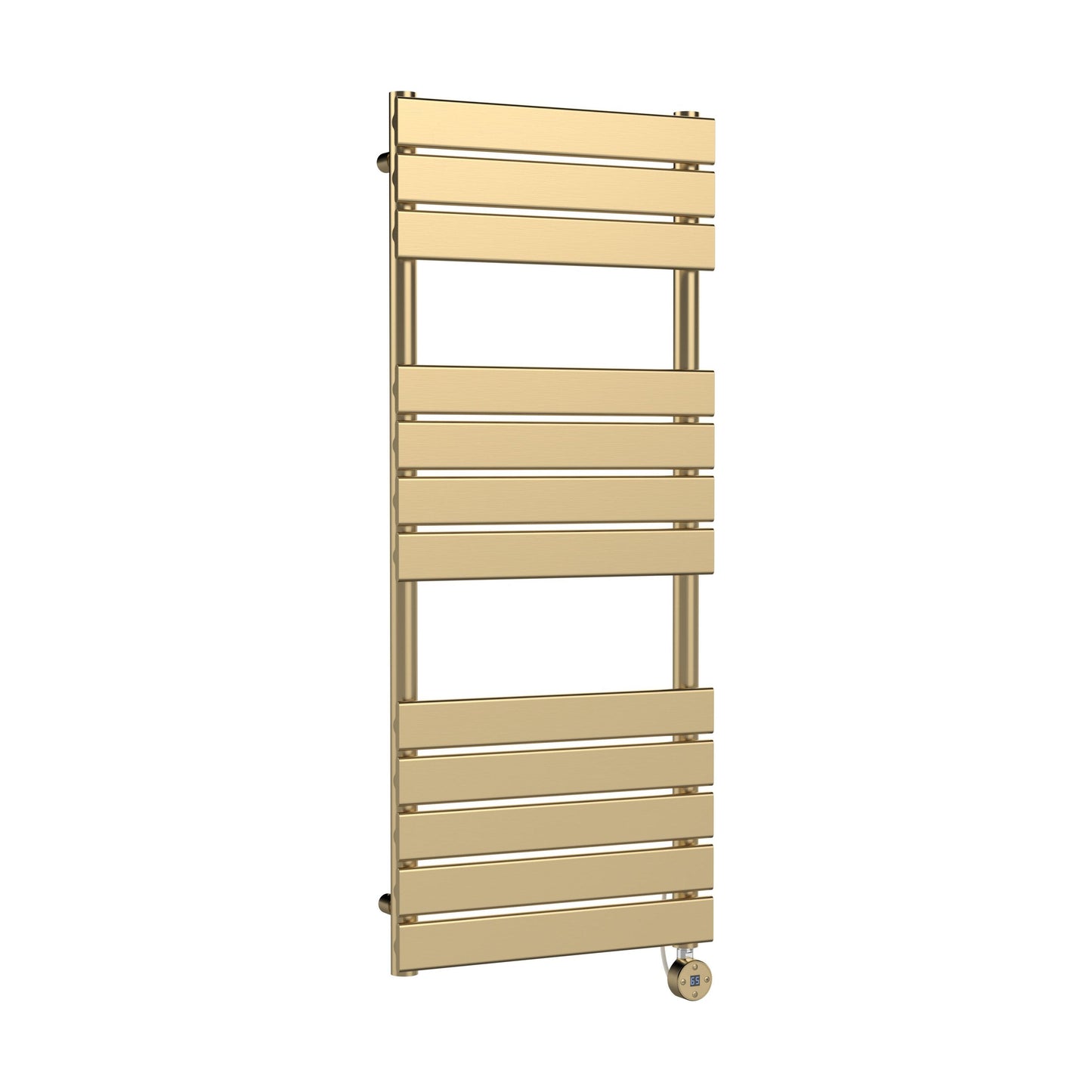 [BHEF859] Electric Square Flat Heated Towel Rail with 12 Bars, 1213 x 500, Anthracite - Cutout