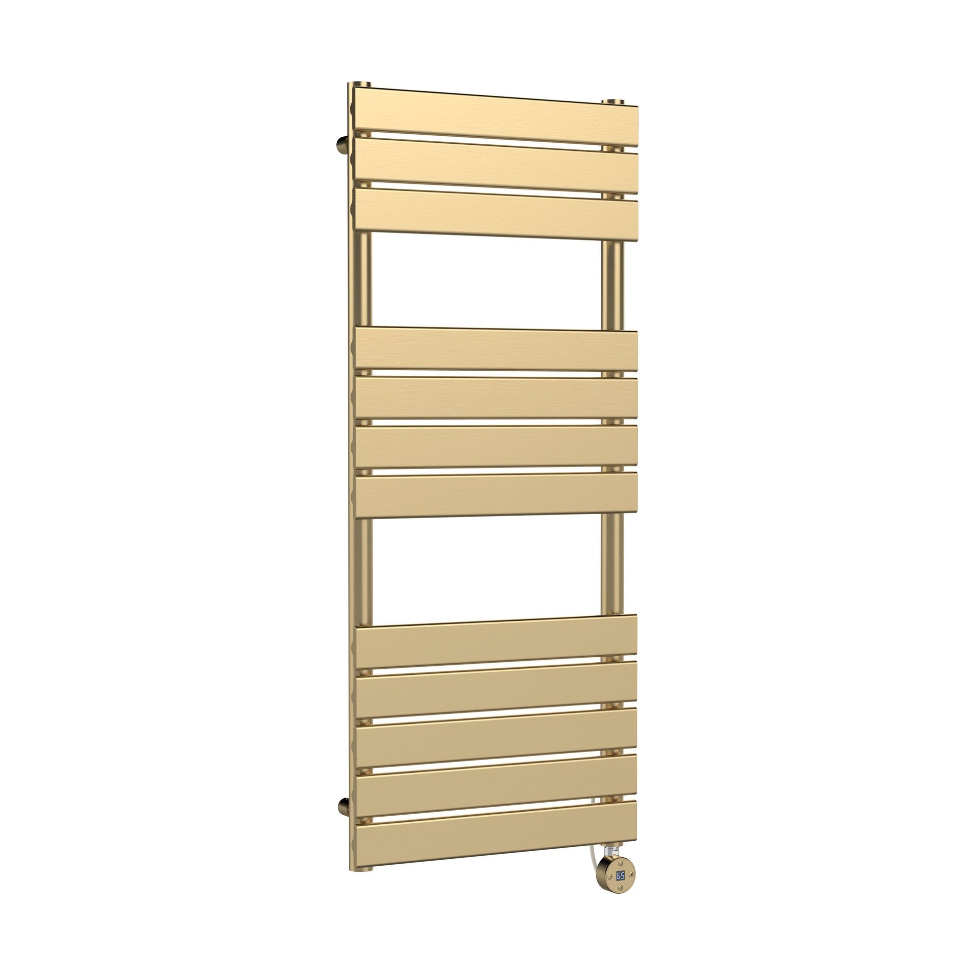 [BHEF859] Electric Square Flat Heated Towel Rail with 12 Bars, 1213 x 500, Anthracite - Cutout