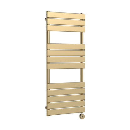 [BHEF859] Electric Square Flat Heated Towel Rail with 12 Bars, 1213 x 500, Anthracite - Cutout