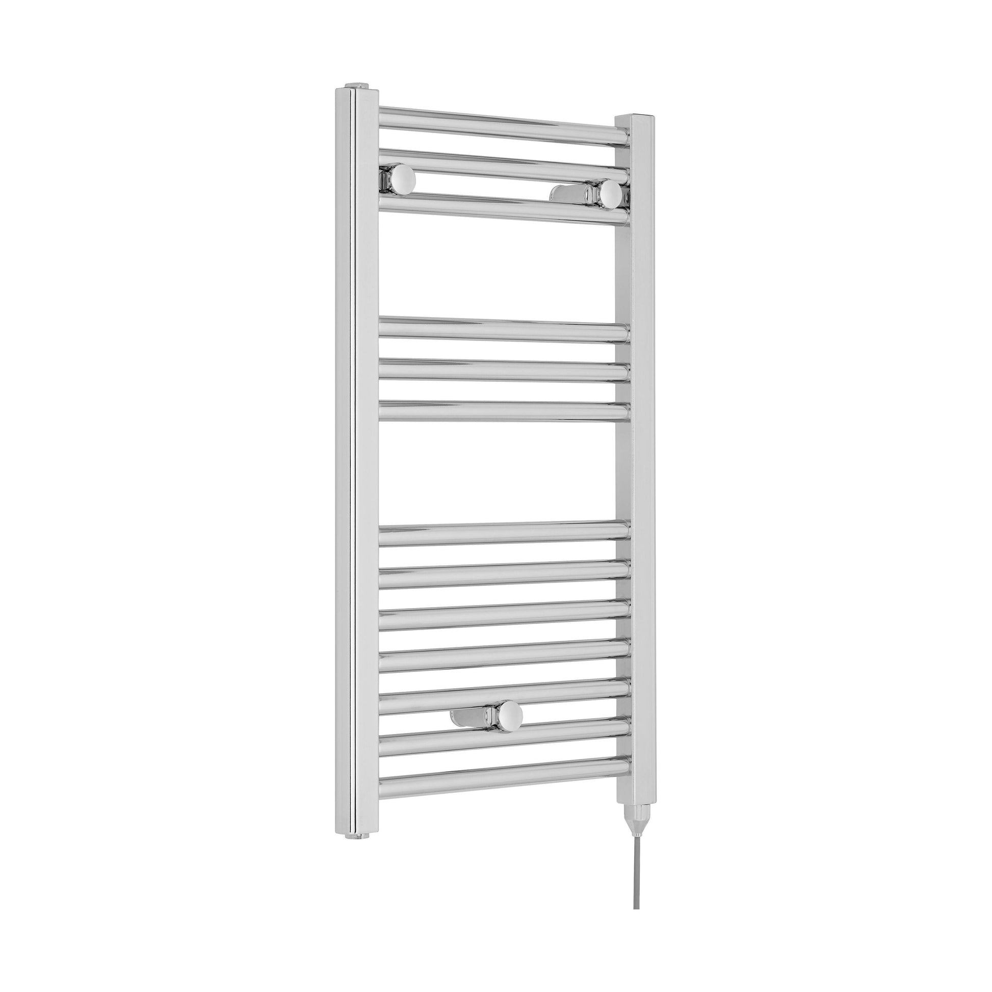[BHEL150] Balterley Electric Vertical Round Towel Rail with 13 Rails, 720mm x 400mm, 200 Watt Heated Bathroom Accessory - Chrome - Cutout