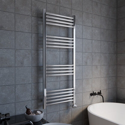 [BHER360] Croxall Electric Round Tube Heated Towel Rail with 17 Bars, 1200 x 500mm - Choice of Colour - Lifestyle 3