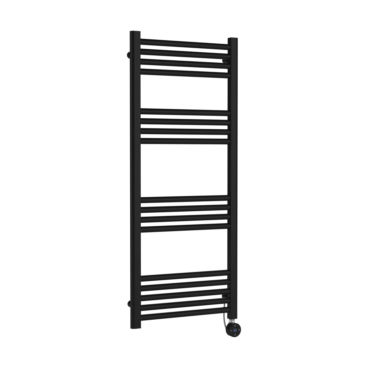 [BHER460] Croxall Electric Round Tube Heated Towel Rail with 17 Bars, 1200 x 500mm - Choice of Colour - Cutout