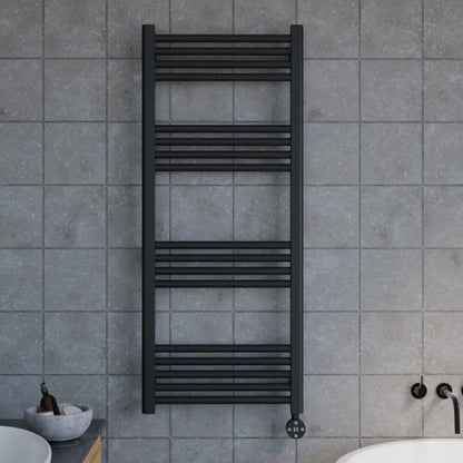 [BHER460] Croxall Electric Round Tube Heated Towel Rail with 17 Bars, 1200 x 500mm - Choice of Colour - Lifestyle 1