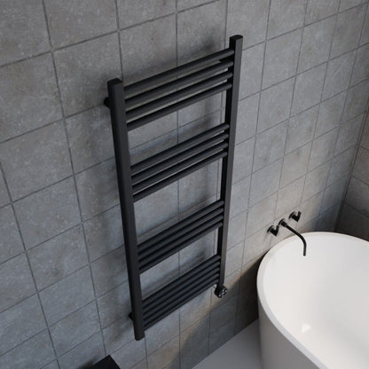 [BHER460] Croxall Electric Round Tube Heated Towel Rail with 17 Bars, 1200 x 500mm - Choice of Colour - Lifestyle 2