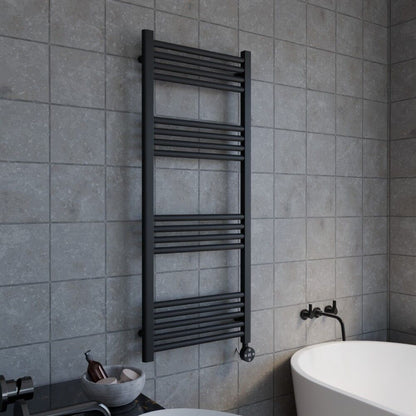 [BHER460] Croxall Electric Round Tube Heated Towel Rail with 17 Bars, 1200 x 500mm - Choice of Colour - Lifestyle 3