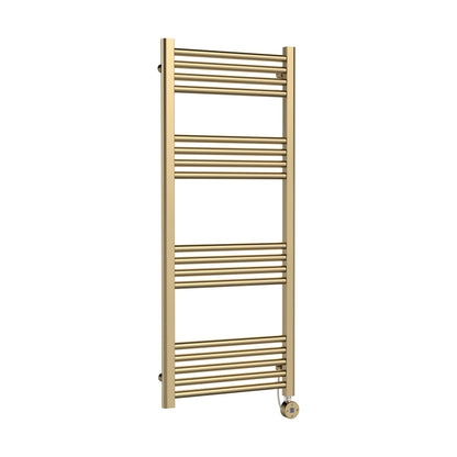 [BHER860] Croxall Electric Round Tube Heated Towel Rail with 17 Bars, 1200 x 500mm - Choice of Colour - Cutout