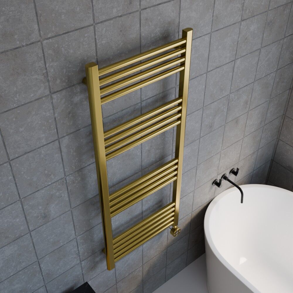 [BHER860] Croxall Electric Round Tube Heated Towel Rail with 17 Bars, 1200 x 500mm - Choice of Colour - Lifestyle 2