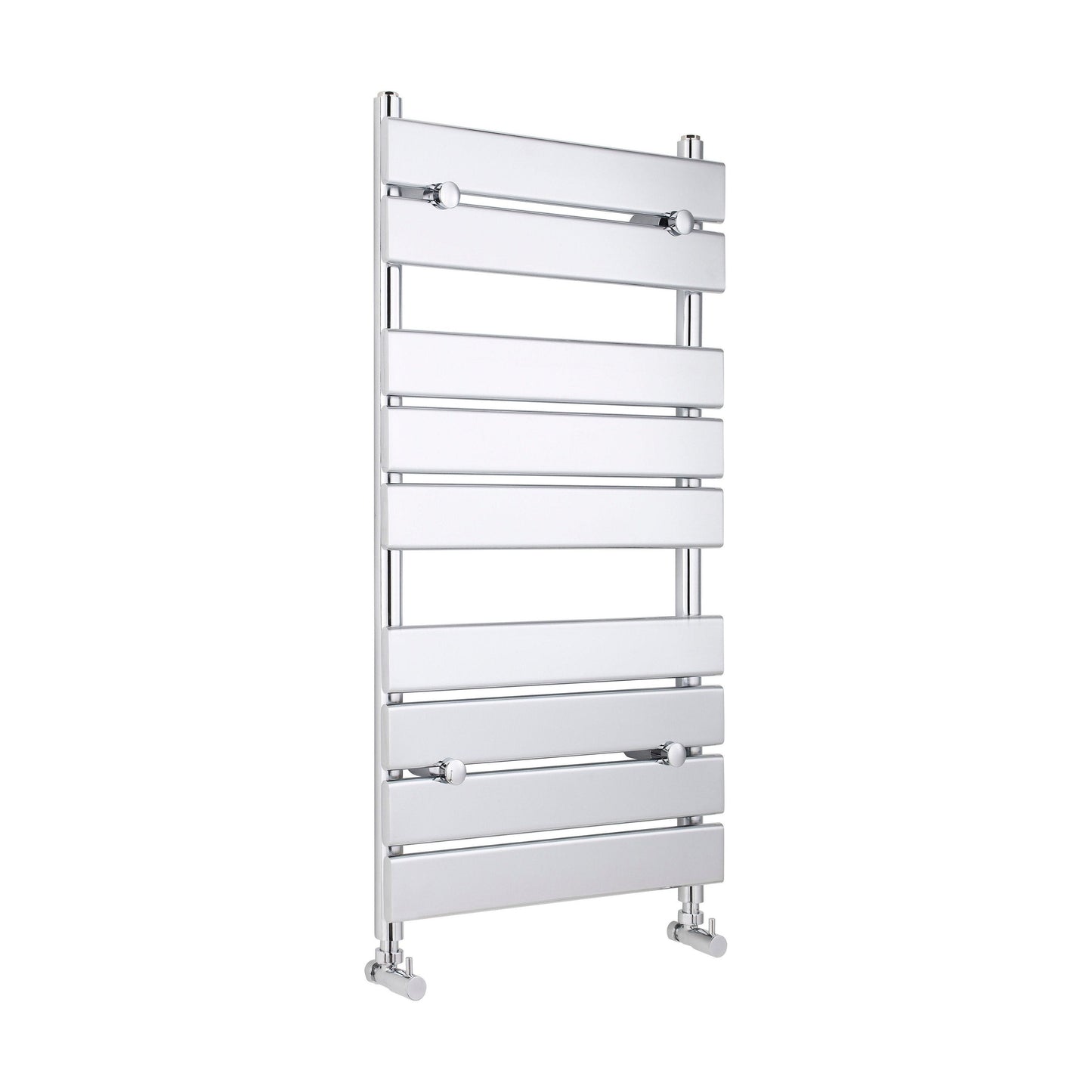 [BHFP382] Balterley Contemporary Heated Towel Rail with 9 Flat Panels, 950mm x 500mm - Chrome - Cutout