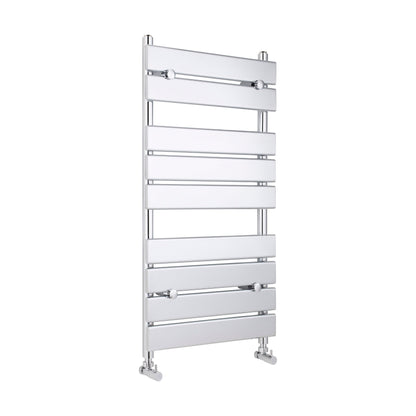 [BHFP382] Balterley Contemporary Heated Towel Rail with 9 Flat Panels, 950mm x 500mm - Chrome - Cutout