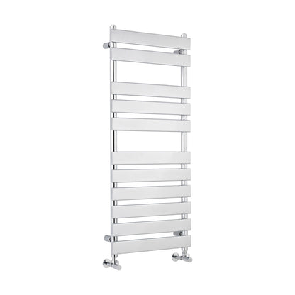 [BHFP396] Balterley Contemporary Heated Towel Rail with 11 Flat Panels, 1200mm x 500mm - Chrome - Cutout