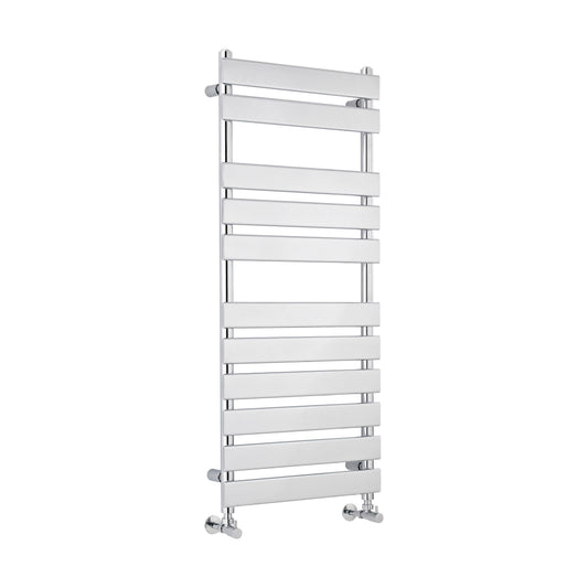 [BHFP396] Balterley Contemporary Heated Towel Rail with 11 Flat Panels, 1200mm x 500mm - Chrome - Cutout