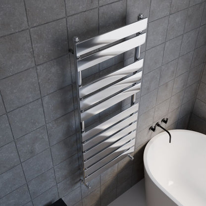 [BHFP396] Balterley Contemporary Heated Towel Rail with 11 Flat Panels, 1200mm x 500mm - Chrome - Lifestyle 2