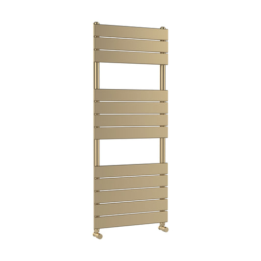 [BHFP835] Square Flat Towel Radiator 1213mm x 500mm, Brushed Brass - Cutout