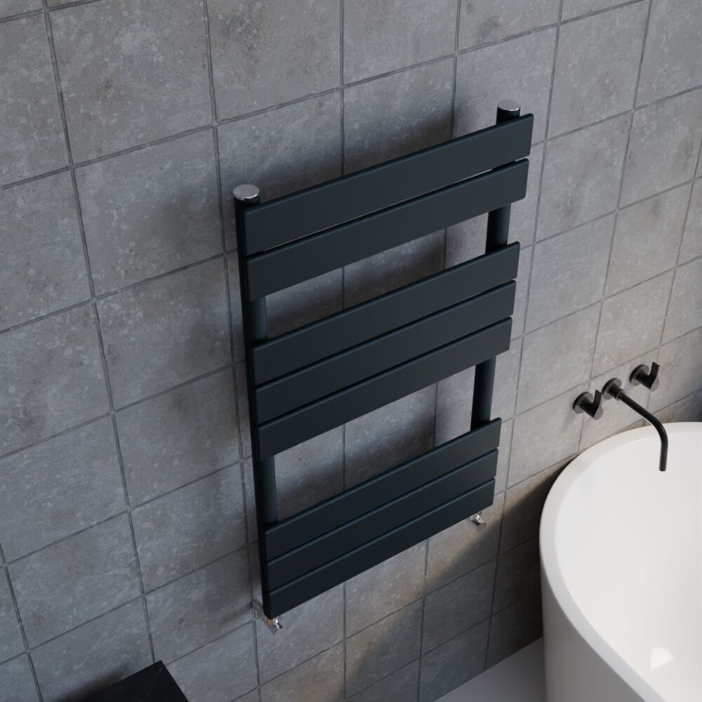 [BHFPA82] Square Flat Towel Radiator 840mm x 500mm, Anthracite - Lifestyle 2