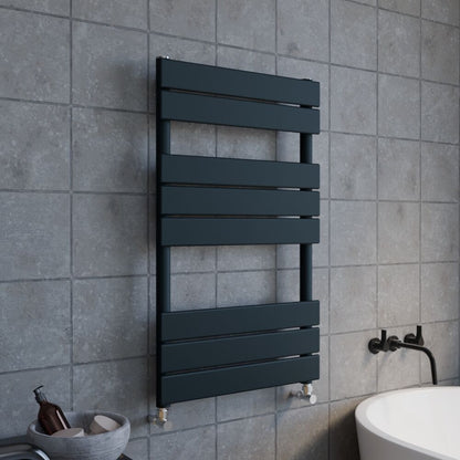 [BHFPA82] Square Flat Towel Radiator 840mm x 500mm, Anthracite - Lifestyle 3