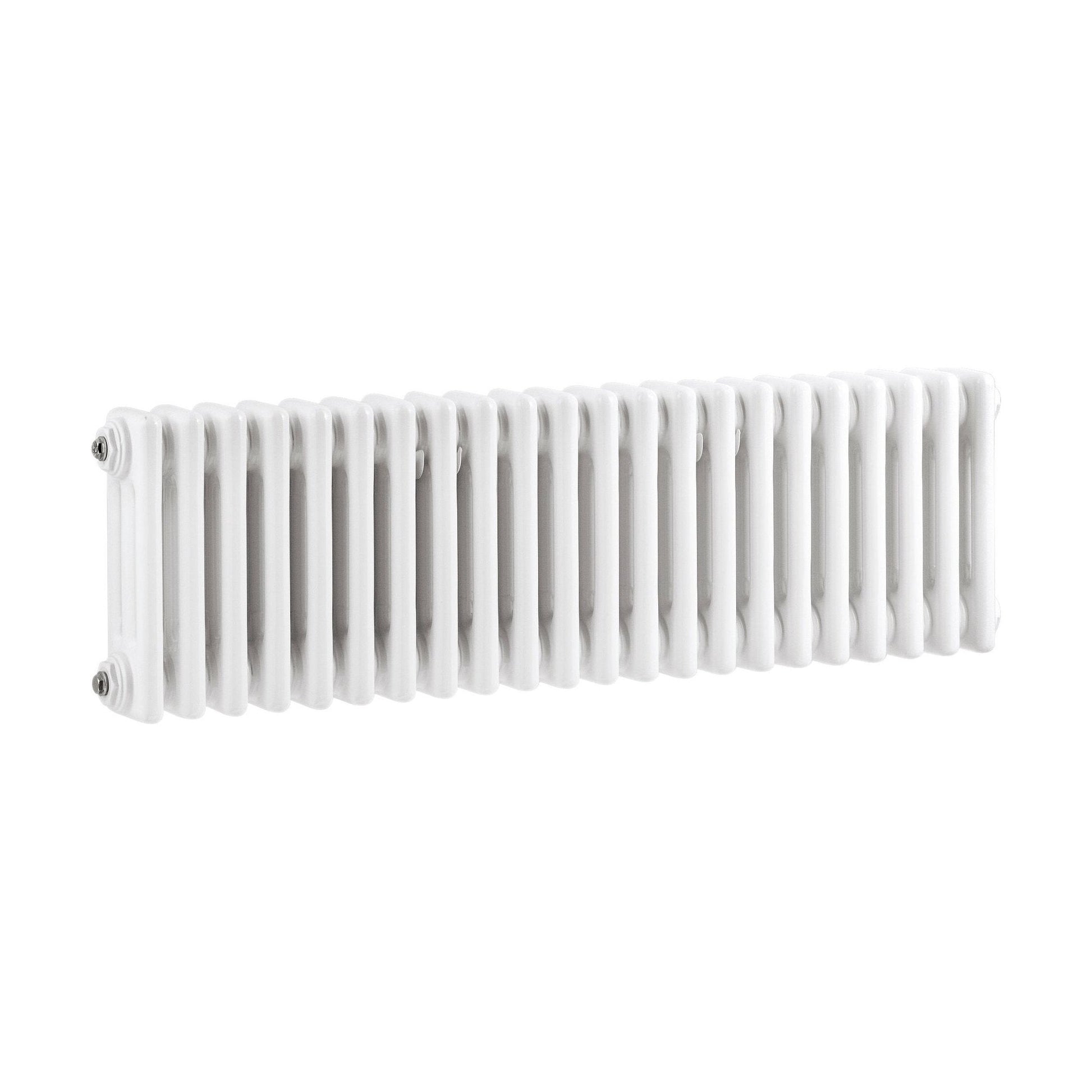 [BHHA303] Triple Column Traditional Radiator 300 x 999mm, High Gloss White - Cutout