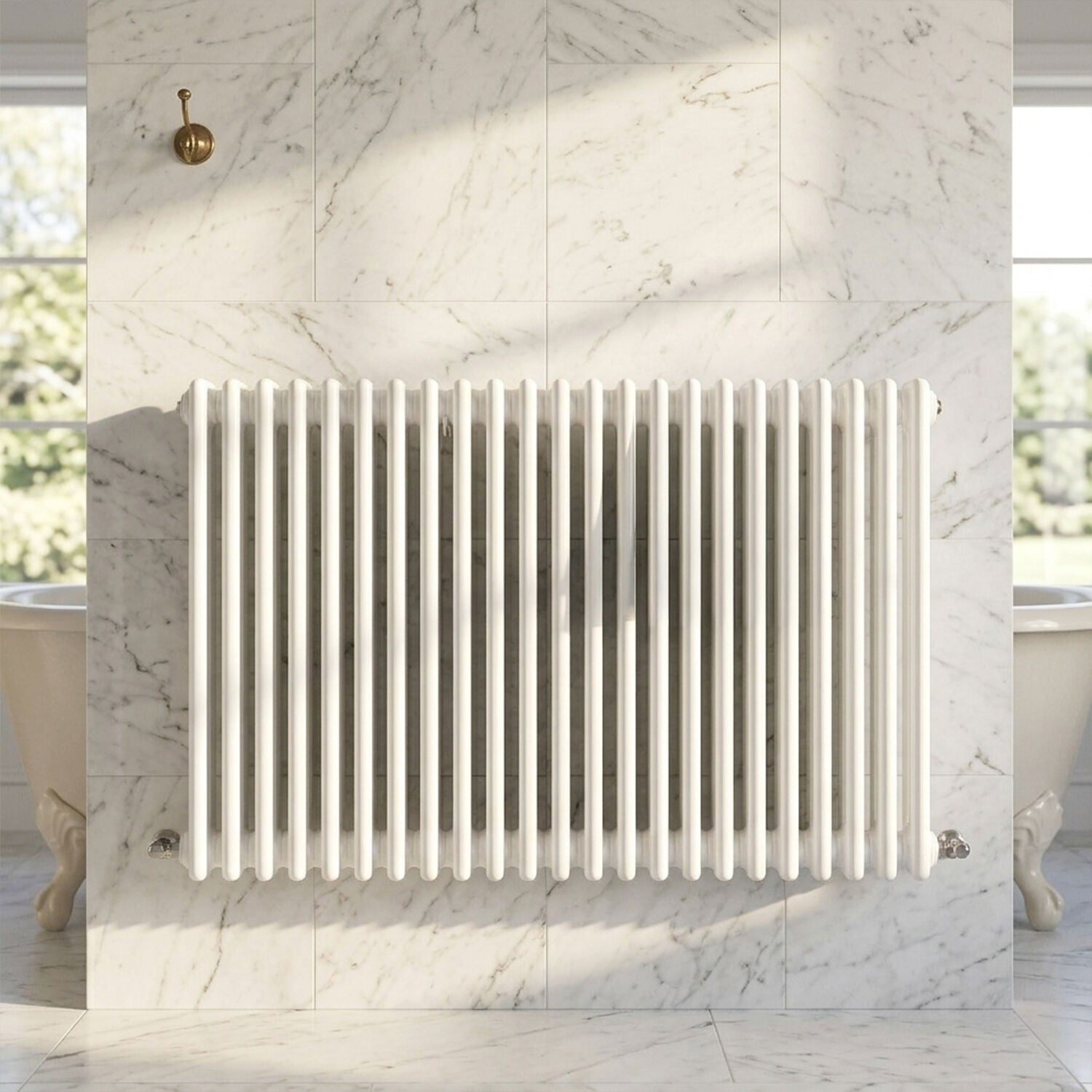 [BHHA306] Caverswall Triple Column Traditional Radiator, Choice of Size - Silo