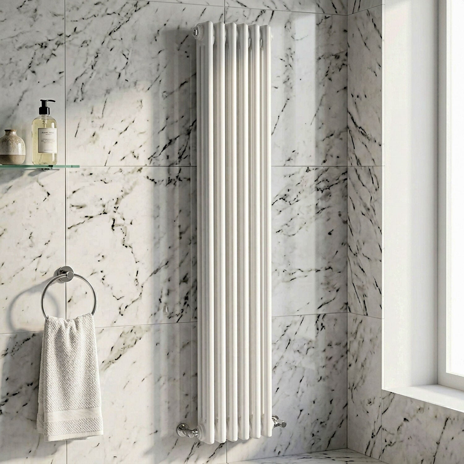 [BHHA308] Caverswall Triple Column Traditional Radiator, Choice of Size - Silo