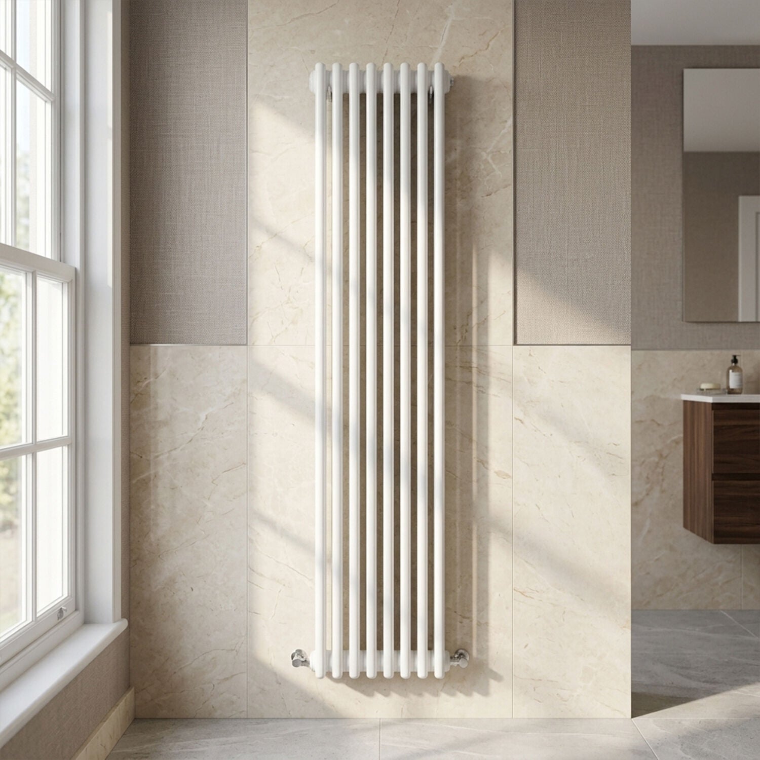 [BHHA309] Caverswall Triple Column Traditional Radiator, Choice of Size - Silo