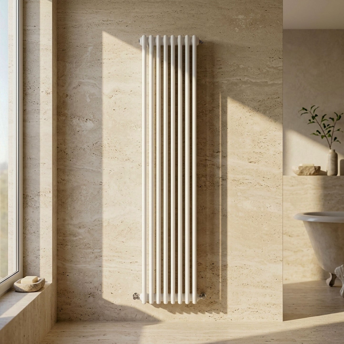 [BHHA312] Caverswall Triple Column Traditional Radiator, Choice of Size - Silo