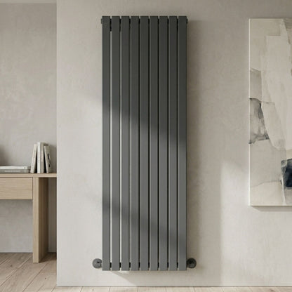 [BHLUA47D] Edingale Modern Square Vertical Double Panel Radiator - Choice of Size and Colour - Silo
