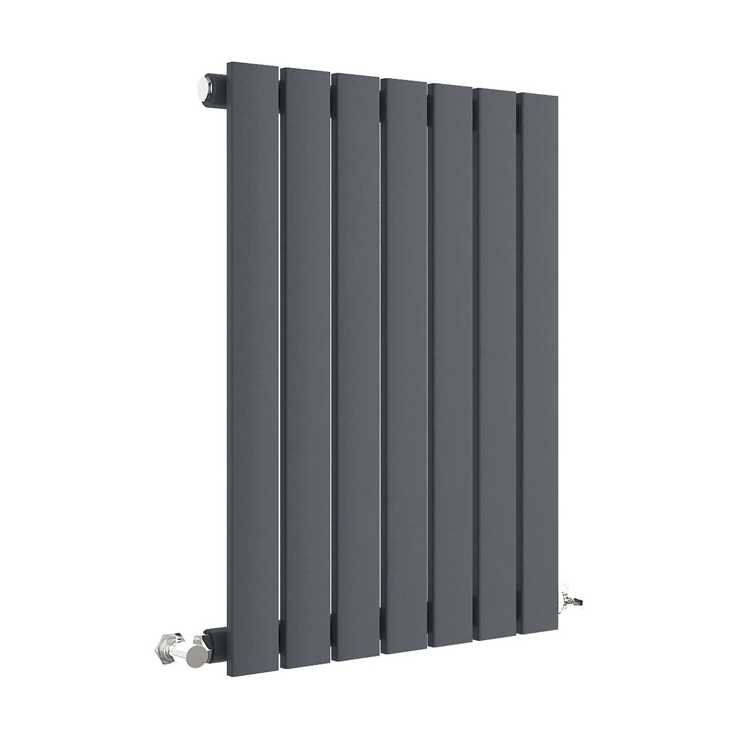 [BHLUA54] Balterley Lucia Square Horizontal Single Panel Radiator, 600mm x 412mm - Anthracite - Cutout