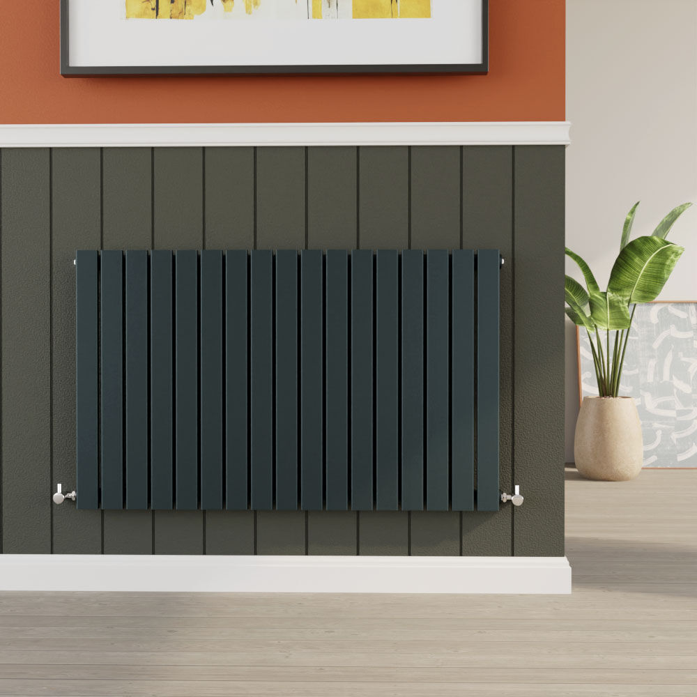 [BHLUA55D] Edingale Contemporary Square Horizontal Double Panel Radiator - Choice of Size and Colour - Lifestyle 2
