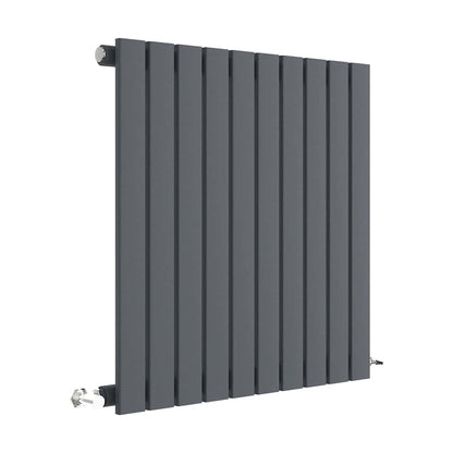 [BHLUA55] Balterley Lucia Square Horizontal Single Panel Radiator, 600mm x 586mm - Anthracite - Cutout
