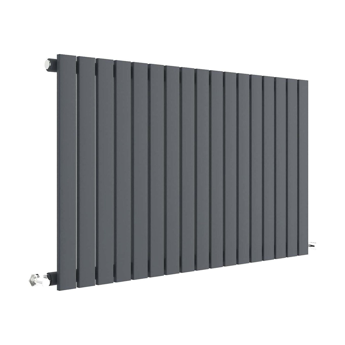 [BHLUA56] Balterley Lucia Square Horizontal Single Panel Radiator, 600mm x 992mm - Anthracite - Cutout