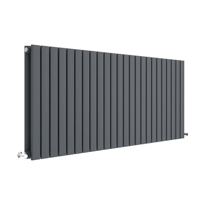 [BHLUA59D] Edingale Contemporary Square Horizontal Double Panel Radiator - Choice of Size and Colour - Cutout