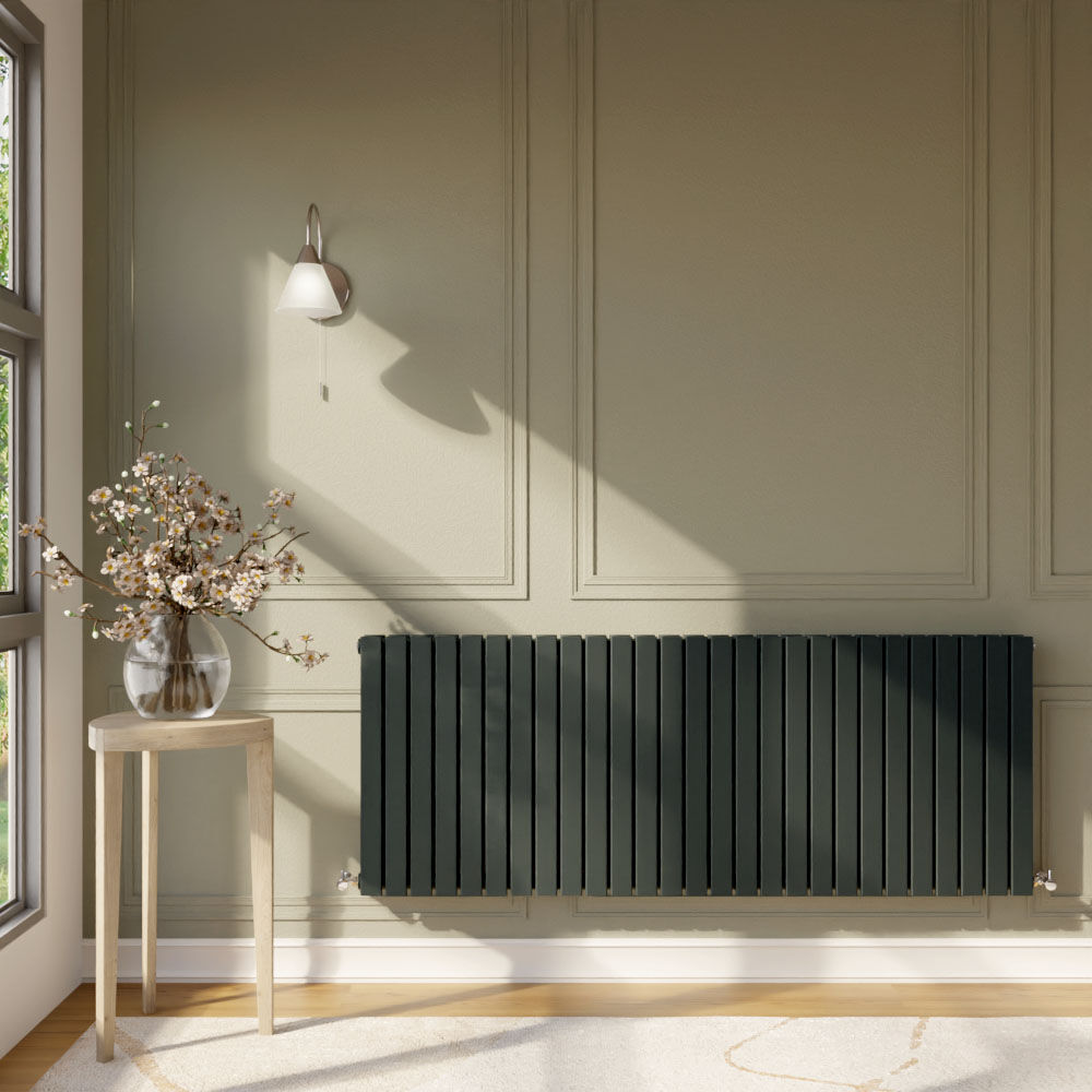 [BHLUA60D] Edingale Contemporary Square Horizontal Double Panel Radiator - Choice of Size and Colour - Lifestyle 1