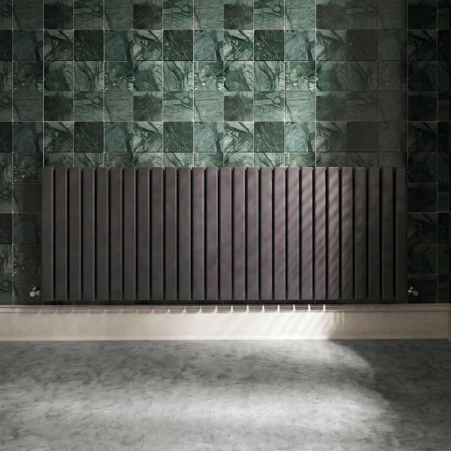 [BHLUA60D] Edingale Contemporary Square Horizontal Double Panel Radiator - Choice of Size and Colour - Silo