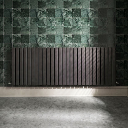 [BHLUA60D] Edingale Contemporary Square Horizontal Double Panel Radiator - Choice of Size and Colour - Silo