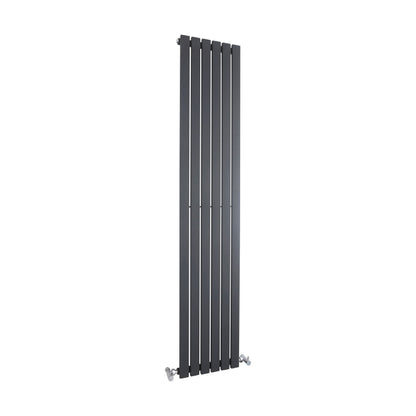 [BHLUA72] Edingale Vertical Single Panel Radiator, Square Design - Choice of Size and Colour - Cutout