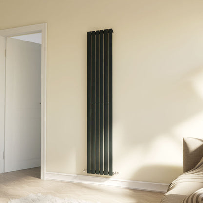 [BHLUA72] Edingale Vertical Single Panel Radiator, Square Design - Choice of Size and Colour - Lifestyle 2