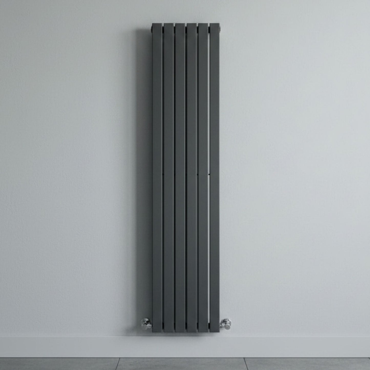 [BHLUA74] Edingale Modern Square Vertical Double Panel Radiator - Choice of Size and Colour - Silo