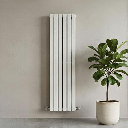 [BHLUW43] Edingale Modern Square Vertical Double Panel Radiator - Choice of Size and Colour - Silo