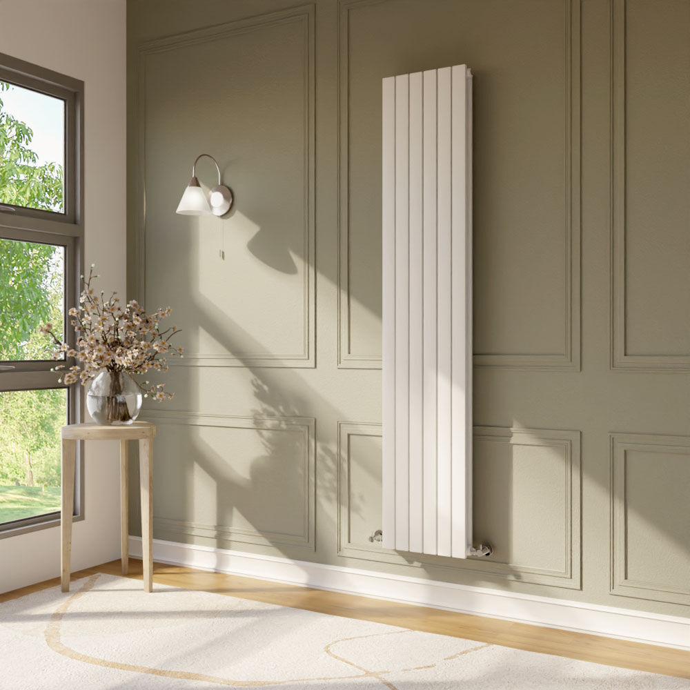 [BHLUW44] Edingale Modern Square Vertical Double Panel Radiator - Choice of Size and Colour - Lifestyle 2