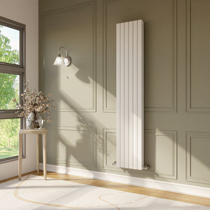 [BHLUW44] Edingale Modern Square Vertical Double Panel Radiator - Choice of Size and Colour - Lifestyle 2
