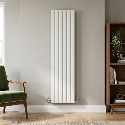 [BHLUW44] Edingale Modern Square Vertical Double Panel Radiator - Choice of Size and Colour - Silo