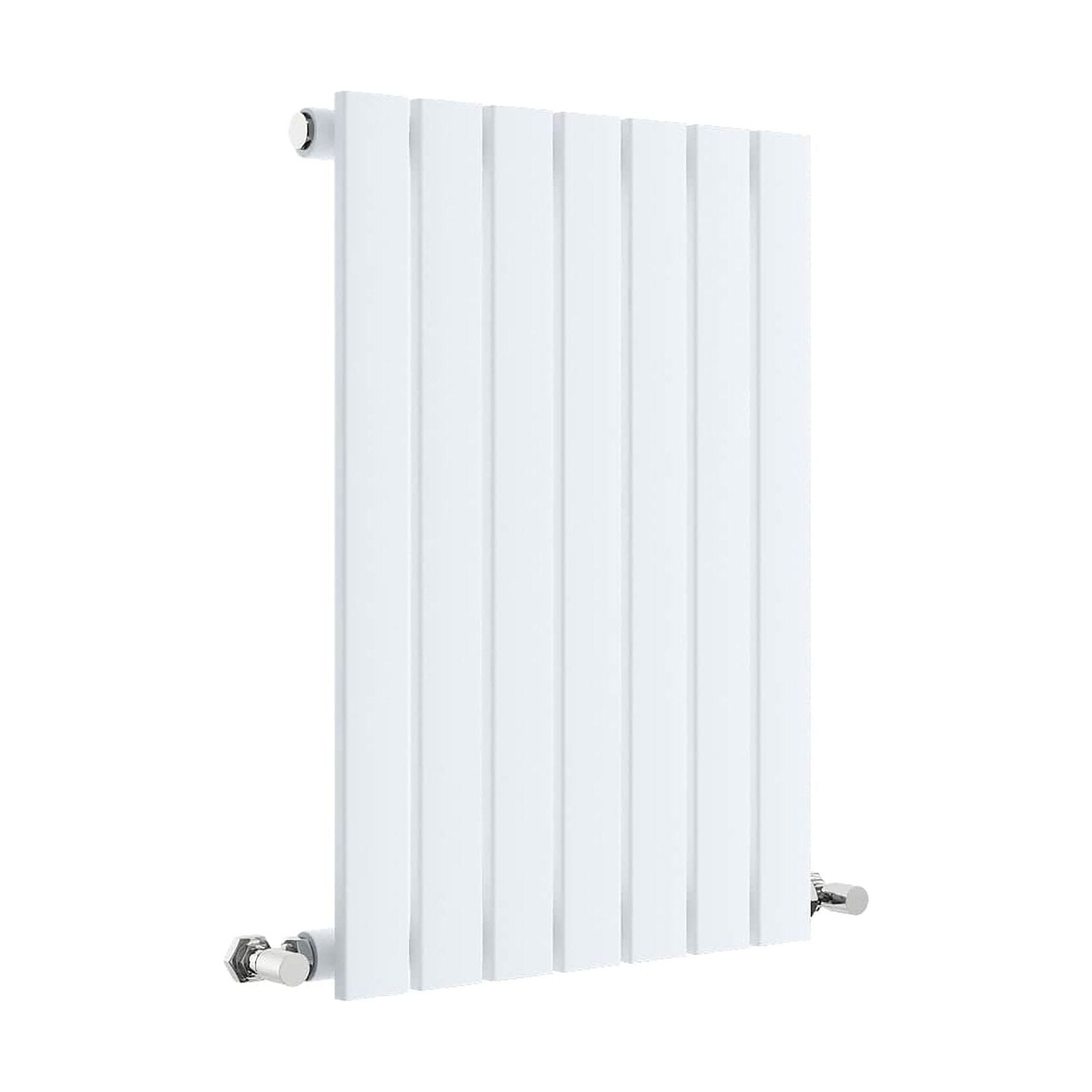 [BHLUW54] Balterley Lucia Square Horizontal Single Panel Radiator, 600mm x 412mm - Satin White - Cutout