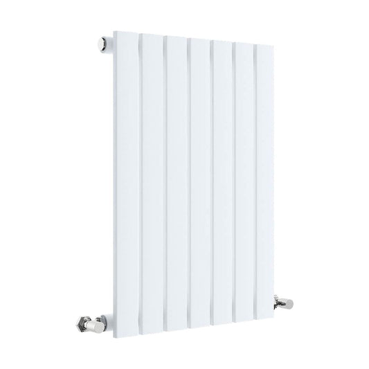 [BHLUW54] Balterley Lucia Square Horizontal Single Panel Radiator, 600mm x 412mm - Satin White - Cutout
