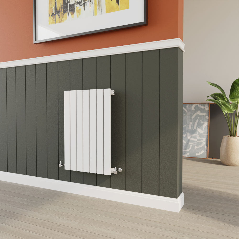 [BHLUW54] Balterley Lucia Square Horizontal Single Panel Radiator, 600mm x 412mm - Satin White - Lifestyle 2