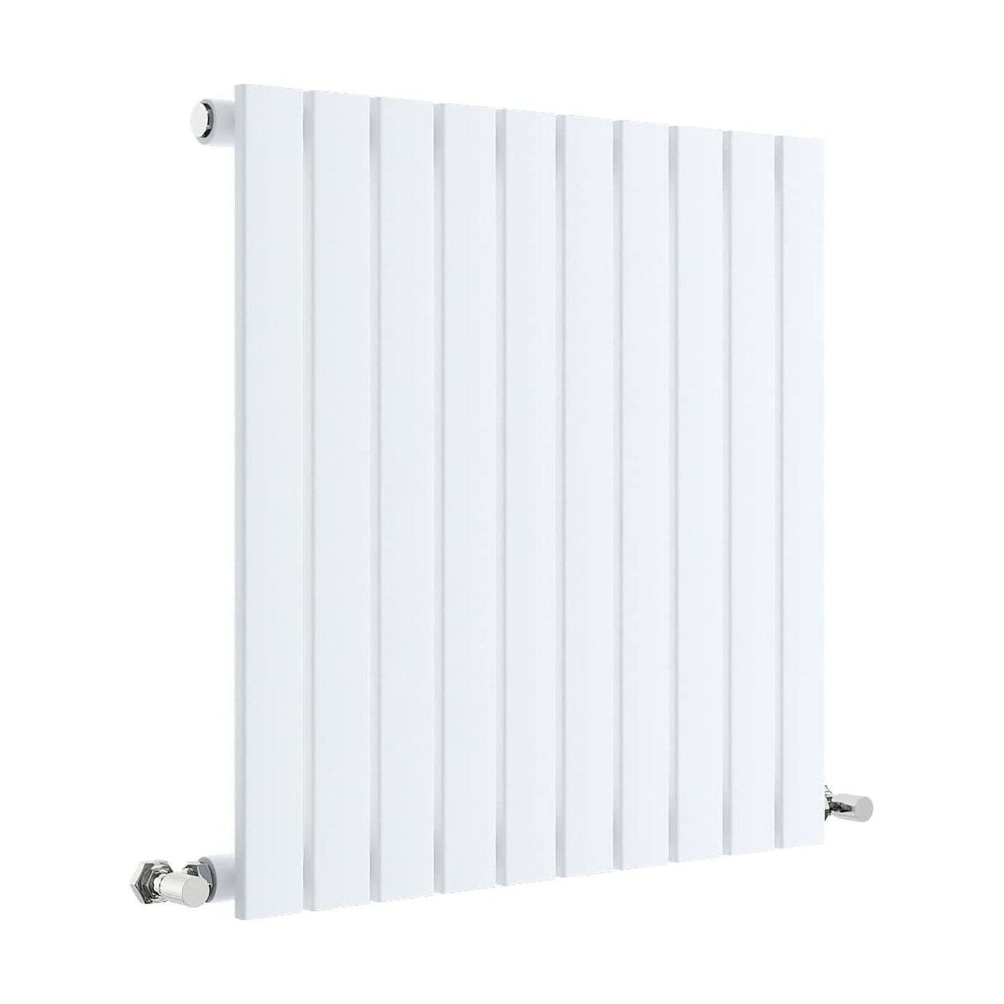 [BHLUW55] Balterley Lucia Square Horizontal Single Panel Radiator, 600mm x 586mm - Satin White - Cutout