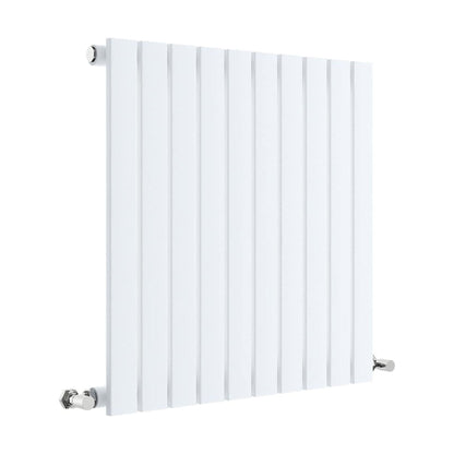 [BHLUW55] Balterley Lucia Square Horizontal Single Panel Radiator, 600mm x 586mm - Satin White - Cutout