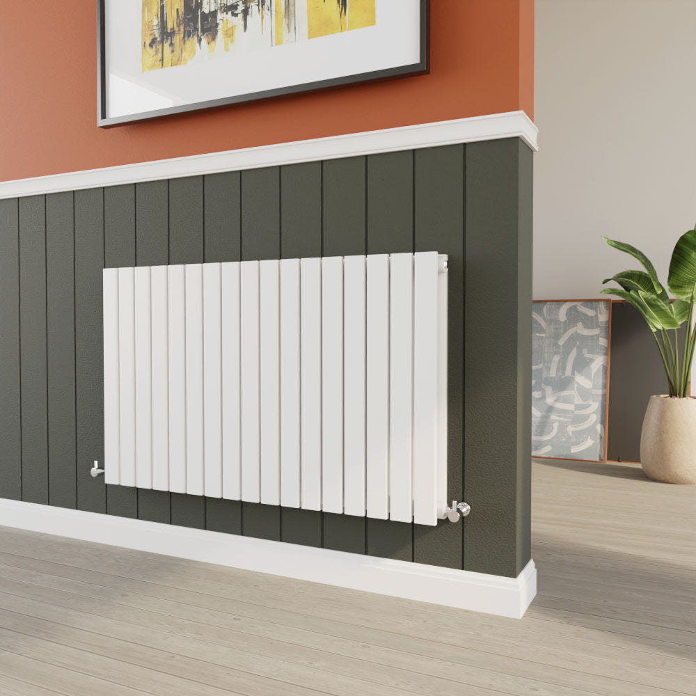 [BHLUW56D] Edingale Contemporary Square Horizontal Double Panel Radiator - Choice of Size and Colour - Lifestyle 2