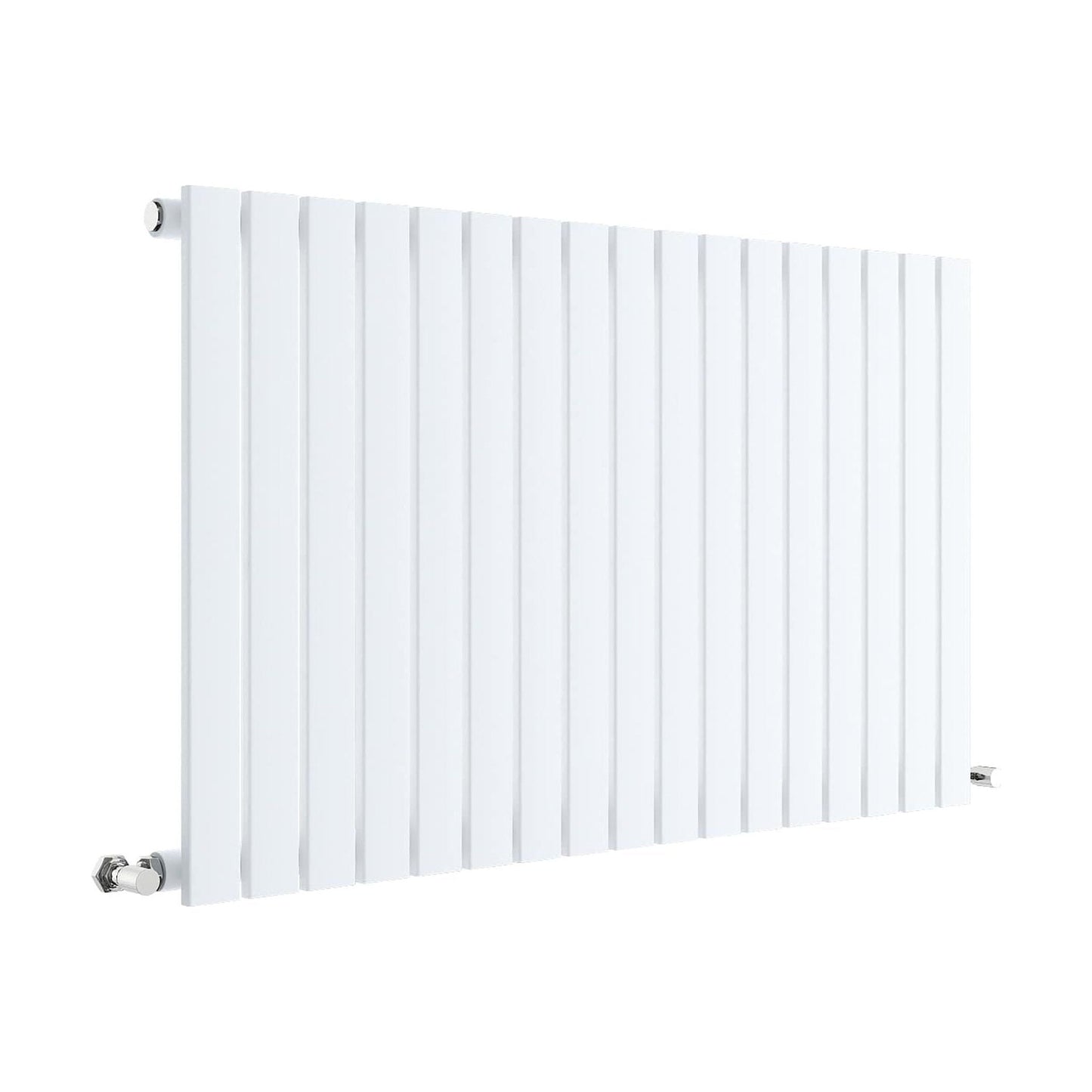 [BHLUW56] Balterley Lucia Square Horizontal Single Panel Radiator, 600mm x 992mm - Satin White - Cutout